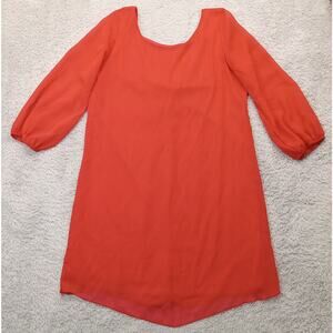 LTX USA Sheer Dress S Women's Red Bow Lined